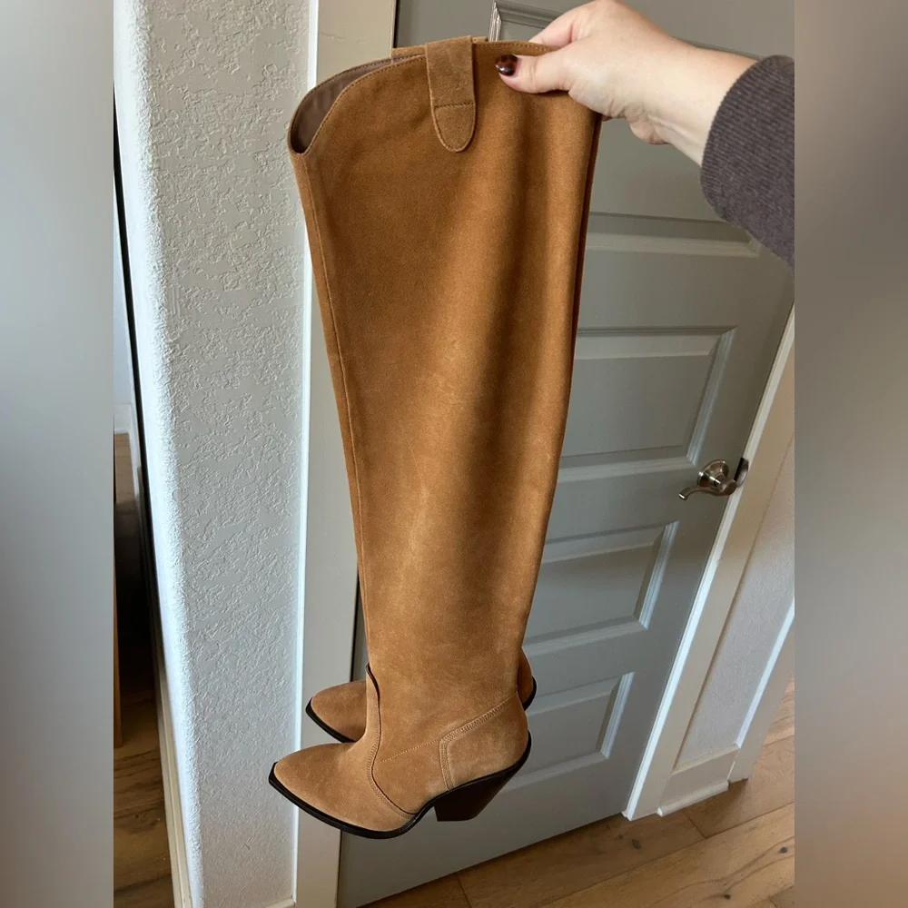 New Free People Triple Crown Over-The-Knee Slouch Boots